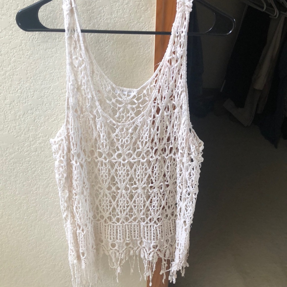 See-through tank top blouse